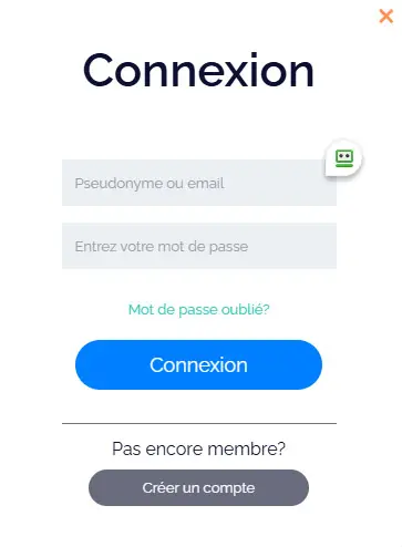 Connexion des membres du BURAN CASINO